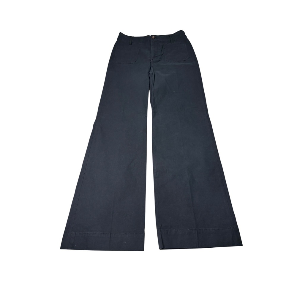 NWT J.Crew Tall Lizzie Wide leg Pants Size 26X30 Black Cotton Linen Pants BW803